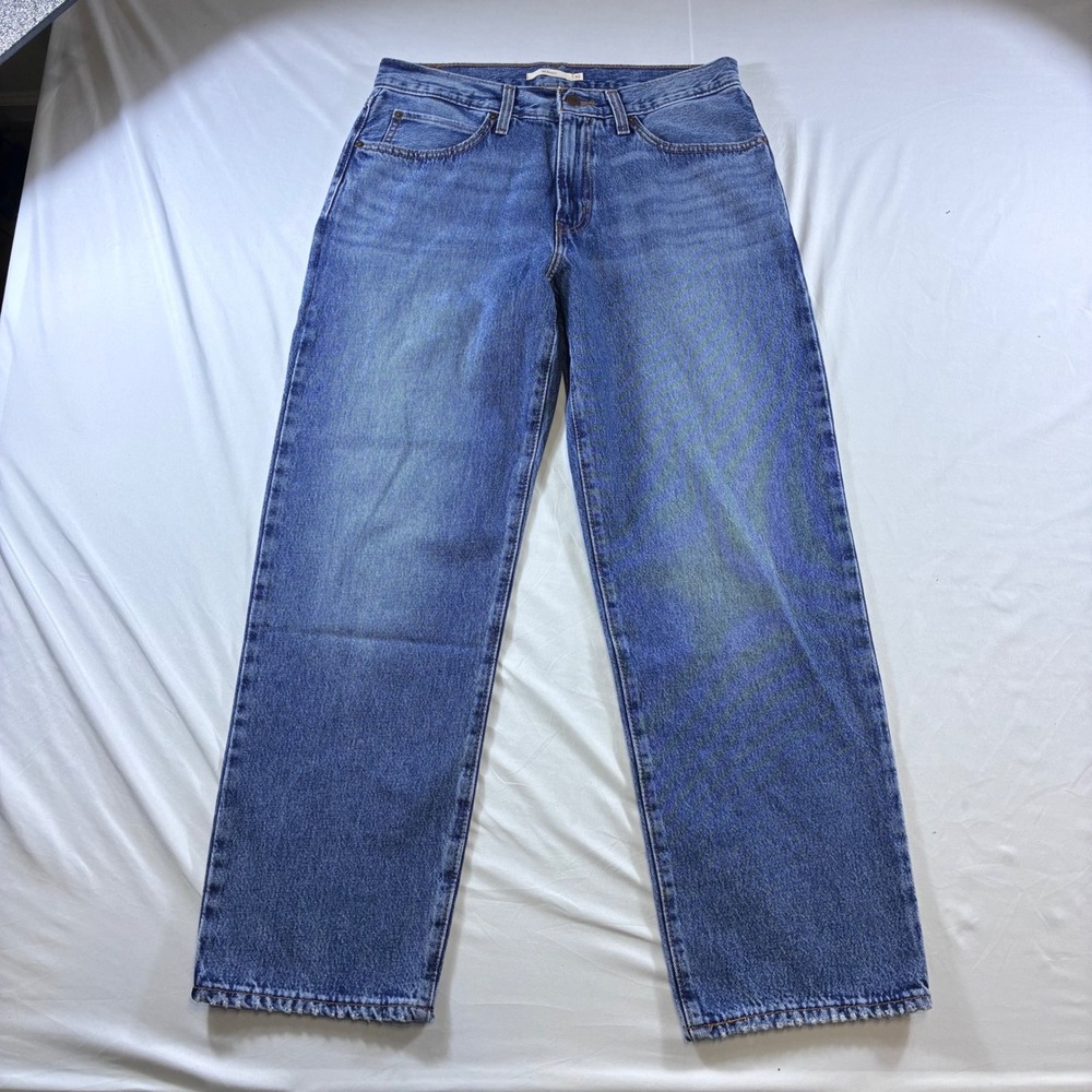 Levis 94 Baggy Jeans Womens 30 Medium Wash Blue Wide Leg Denim 405449